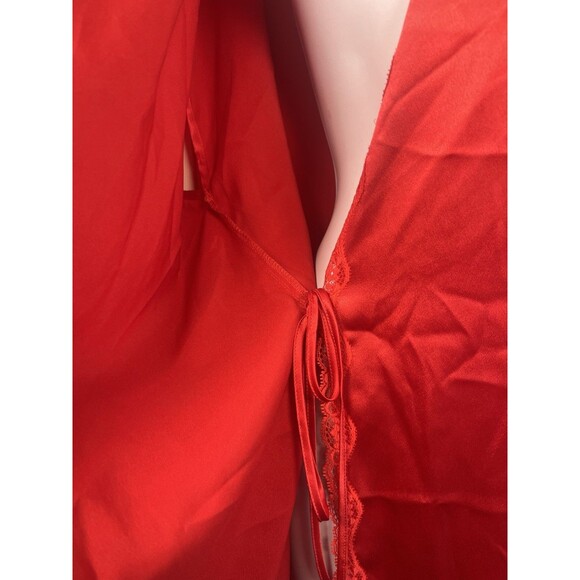 Victoria’s Secret Intimate Sexy Red Lingerie Robe Lacy Nighty Nightgown Sz Large - Picture 6 of 9